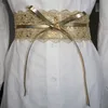 Cintos espartilho largo cinto elástico renda de arco feminino vestido de noiva feminino