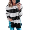 Kvinnors hoodies tröjor Kvinnor Pullovers Tops Leopard Print Jumper Sweatshirt Fall Lady O-Neck Oregelbundna Hoody Shirts 2022 Sudadera