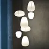 Lampes suspendues Nordic Creative Cobblestone Lights Milky White Threaded Glass Luminaire Dining Living Home Decor Fixtures LightingPendant