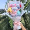 Cartoon Rabbit Dog Plush Toy Creative Flower Graduation Bouquet Home Decoration Valentine's Day Christmas Graduation Gift 220526