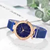 Armbanduhren Luxus kreatives Diamant Dial Frauen Uhren Mode Roségold Magnet Schnallen Damen Quarz einfache weibliche Uhrengeschenke