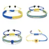 Charm Bracelets Mode Ukraine Armband Daisy Blume handgewebte Seil einstellbarer Armreif für Frauen Männer Paar Schmuck Reisegeschenk Lars22