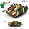 BZDA WW2 German Panther G medium Tank Building Blocks MOC Military Assault Gun Soldiers Model Bricks Toys For Boys Gifts 220715