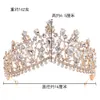 Luxury Crystals Headpieces Wedding Accessories Baroque Crowns Silver Beaded Bridal Tiaras Rhinestones Head Pieces For Quinceanera Crown 7 Colors