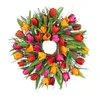 Dekorative Blumenkränze, Tulpenkranz, 30,5 cm, für Haustür, Frühling, Sommer, Herbst, das ganze Jahr über, für draußen, drinnen, Tür, Wand, Fenster, dekorativ