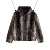 21FW High End Tydzień 14 Faux Fur Reversible High Street High Street Winter Warm Płaszcze Mężczyźni Kobiety wiatroodporne modne mody bawełniane kurtki futra płaszcz tjammf007