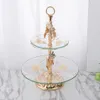 Food Savers 2 Tier Dessert Stand Fruit Bowl Cupcake Stand Cake Serving Tray Server for Wedding, Birthday Party Decor Ornament