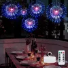 Струны фейерверк рождественский фей легкий водонепроницаемый фестронный одуванчика вспышка пульт дистанционное управление для домашней комнаты украшенные светодиоды