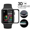 3D Curved Full Glue Tempered Glass Screen Protector Cover For Apple Watch iwatch 38mm 42mm 40mm 44mm 41mm 42mm Series 4 Black Film With Retail Package