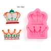 200pcs Royal Crown Silicone Fandont Moulds Silica Gel Crowns Chocolate Molds Candy Mould Cake Decorating Tools Solid Color