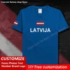 Latvija Country Bandle Tir shirt Diy Jersey Custom Fãs Número Número da marca de algodão T Men Mulheres Mulheres Loose Sports Camiseta LVA 220616GX
