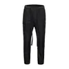 Homens negra neblina de neblina lateral calça de carga Snap Hip Hop Slim Fit Rodand Track261L