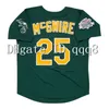 qqq8 C202 1989 Maglia retrò 24 Rickey Henderson 25 Mark 25 McGwire 33 Jose Canseco Dennis 43 Eckersley 3 Harold Baines 1990 Maglie da baseball vintage