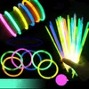 50100pcs Glow Safe Stick Colar Bracelets 7 Color Fluorescente para Evento Festive Party Concert Decor Neon Light 220812