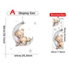 Aquarelle ballon lapin et ours brun Stickers muraux pour chambre d'enfant bébé chambre d'enfant décoration sticker fête PVC aquarelle 220727