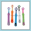 Otros suministros para perros Pet Home Garden Cepillo de dientes de cuidado oral Lavado de tres lados Cepillo de dientes DH9GV