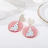Simpatici orecchini pendenti natalizi per le donne Natale festivo Cartoon Albero di Natale Uomo Fiocco di neve Orecchini Accessori regalo