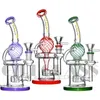 Recycler-Bongs Glasbong Heady Bubbler Pipes Gear Percolator Rauchpfeife Karamellwachs-Rigs Heady Dab Rig mit Quarznagel-Wasserpfeifen