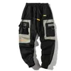 Herrbyxor hiphop män flerficka elastisk midja design harem pant street punk casual byxor joggare manlig last abz51