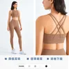 Débardeur de Yoga à col haut pour femmes, soutien-gorge croisé dans le dos, vêtements de gymnastique, de course, de Fitness, antichoc, haut de sport, Shirt8616280