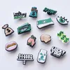 15 Styles Dollar Green Croc Charms PVC Cartoon Shoecharms Buckle Garden schoen Accessoires Clog polsband Decoratie Kids speelgoed