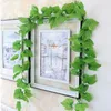 Dekoracyjne kwiaty wieńce sztuczne winorośl liście winogron Ivy Zielone rośliny domowe dekoracja ogrodowa dekoracja plastikowa akcesoria