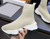 2022 Designer Womens Casual Shoes Sneakers Fashion Classic High Top est en tissu élastique pour les dames Sports Run Sneaker 35