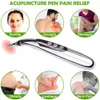 5 in 1 Electronic Acupuncture Pen Massager for Neck Back Body Magnet Therapy Meridian Energy Pen Scrap Guasha Pain Relief