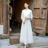 Roupas étnicas Verão estilo chinês há muito tempo vestidos de cheongsam simples temperamento retro elegante e de ponta de ponta qipao vestido women