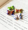 5pcs cloisonne Vintage Butterfly Charms для ювелирных изделий изготовления ручной работы эмали для животных подвеской для женщин