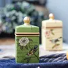 1PCS retro ceramiczne butelki do przechowywania kuchenki słoiki Tin Sugar Pot Organizer Painted Tea Caddy Magazyna