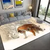 Tappeti Leone Tigre Tappeto Tappeto grande per soggiorno Tappetino da bagno animale Zona leopardo Zerbino Tappetino morbido Rettangolo DropCarpets