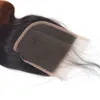 브라질 인간 처녀 머리 1B/4/27 부드러운 스트레이트 바디 웨이브 딥 웨이브 4x4 레이스 클로저 무료 부품 옴브 컬러 10-24inch