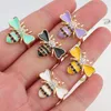 Wedding Rings Fashion Colorful Enamal Bee For Women Animal Band Candy Color Stack Stacking Ring Friend Girl Party Daily Jewelry GiftWedding