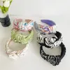 Satin Tiedye Flower Print Big Knot Hairbands Headbands Ornament Accessories Women Hair Accessories Wholesale