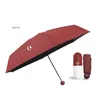 Capsule Umbrella Brand Designer Sunny Rain Mini bolso à prova de vento