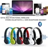 wireless earphone stereo bluetooth headphones foldable Headset animation showing support TF card buildin mic 3.5mm jack for android