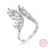 Cluster-Ringe, drei Stile, einzigartig geformter Flügel, 925er Sterlingsilber, verstellbar, für Damen, Diamant-Schmuck im Marquise-Schliff, Geschenk, Cluster Rita22