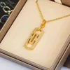 Selling Designer Necklaces High Quality Bulga Chain Jewelry Classic Full Drill Paper Clip Pendant Necklace Men and Women Valen18033672968