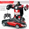 JMU 2IN1 Electric RC Car Transformation Robots Sports Model Robots Toys Cool Chimplation Car Kids Toys For Boys 220429