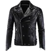 Boutique de mode Punk Mens Vêtements en cuir Cuir Moto Slim PU Veste en cuir Hommes Chaqueta Hombre Y998 201116