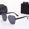 60 남성 선글라스 남성과 여성의 보편적 인 슬라이스 프레임리스 안경 패션 디자이너 UV 증거 고품질 벨트 케이스