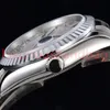 Luxury Men's Watch Dial White Dial 36mm Numbers romanos M￣e de Pearl com Diamante Blue Crystal Glass Calend￡rio Janela 904L File de fivela completa M￡quina autom￡tica