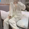 Winter Warm Pajama مجموعات النساء الأميرة Ins ملابس منزلية عارض