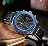 Relogio Masculino 41mm Stile sportivo militare Grandi orologi da uomo Fashion Motor Racing Designer Unique Leather moon Day Date Movement orologi da polso regali montre de luxe