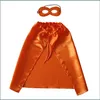 Themakostuumkostuums cosplay kleding 20 inch gewoon superheld cape en mask single layer veter-up 10 kleuren optie voor kinderen van 1-4 jaar ha
