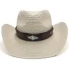Berets Men Women Soft Straw Western Cowboy Hats Wide Brim Sunhat Party Travel Outdoor Caps Classical Retro Sombrero UK Size L US 7 1/4Berets