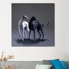 Reliabli Two Surchers Canvas Schilderij Poster Prints Zwart en Wit Honden Wall Art voor Woonkamer Decoratieve schilderij Unframed