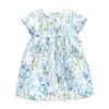 Little Maven 2021 New Summer Neonate Vestiti Fiore di cotone Dot Space Print Vestiods Abiti per bambini 2-7 anni G220506