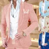 Abiti da uomo Blazer Abiti da uomo di lusso da sposa Rosa 3 pezzi Sposo personalizzato Su 220823